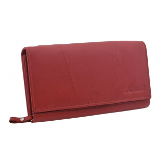 Dámska červená peňaženka z nappa kože MERCUCIO 11 kariet