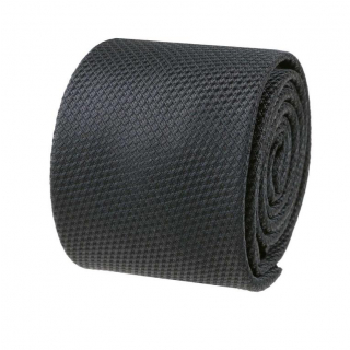 Slim kravata s tkaným vzorom ORSI čierna 6 cm