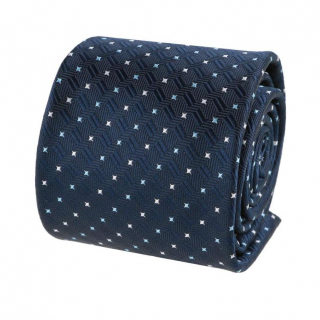 Modrá kravata ORSI s bodkami 7 cm