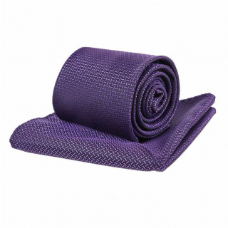 Elegantný fialovo-čierny kravatový set ORSI 8 cm 