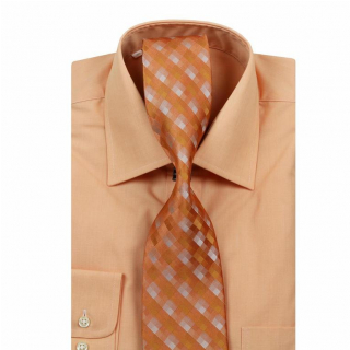 Pánska košeľa KLEMON Klasik sýto-oranžová