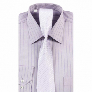 Košeľa KLEMON Klasik prúžok, fialová matná