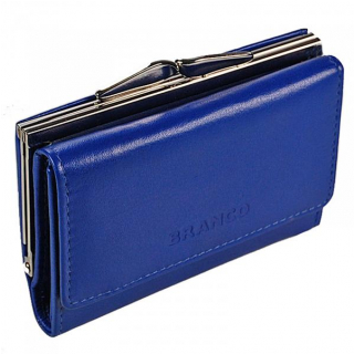 Dámska kožená peňaženka so sponou BRANCO parížska modrá