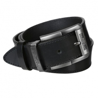 Kožený pánsky opasok AUTHENTIC štepovaný 4 cm 