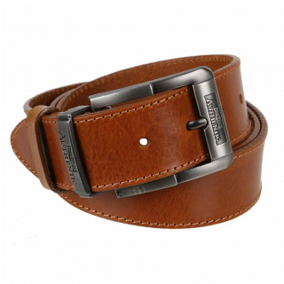 Atraktívny pánsky kožený opasok AUTHENTIC koňakový