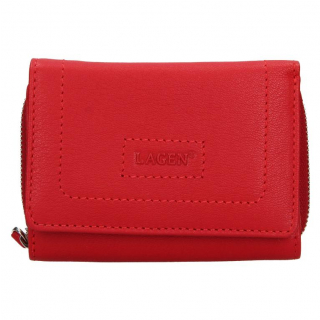 Malá dámska peňaženka LAGEN, 6 kariet červená
