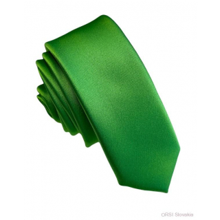 Zelená úzka slim kravata ORSI 4,5 cm