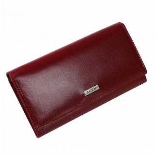 Elegantná listová peňaženka pre 10 kariet purpurová koža
