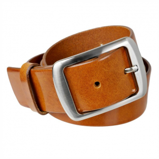 Atraktívny koňakový dámsky opasok MERCUCIO koža š 3,8 cm