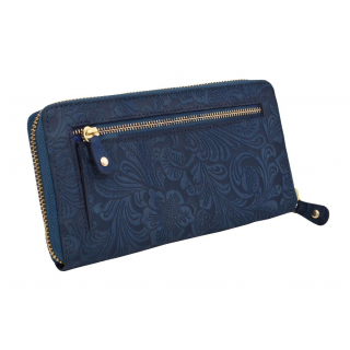 Modrá zipsová peňaženka MERCUCIO 12 kariet