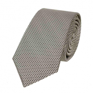 Trendová slim kravata ORSI béžovo-čierna 6 cm