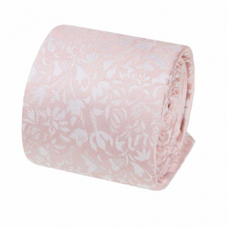 Luxusná spoločenská kravata V.I.P. ORSI jemná ružovo-perleťová