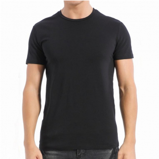 Pánske čierne tričko FANNIFEN 95% bavlna jersey a 5% spandex