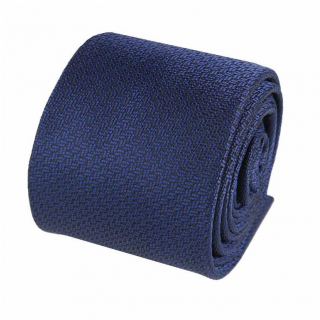 Elegantná kravata 7 cm námornícka modrá ORSI tkaný jemný vzor