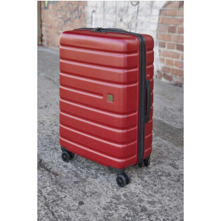 Malý cestovný kufor 4 dvojité kolesá D&N ABS TSA 37l červený