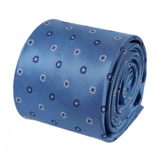Pánska kravata belaso-modrá ORSI 7 cm