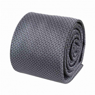 Elegantná šedá kravata s tkaným vzorom ORSI 7 cm