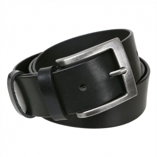 Hladký čierny opasok MERCUCIO  3,8 cm