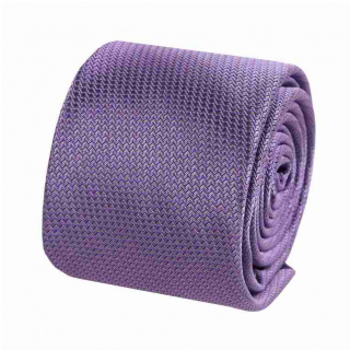 Fialová kravata s tkaným vzorom slim 6 cm ORSI