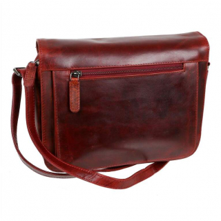 Dámska kožená kabelka červená kardinál MERCUCIO  