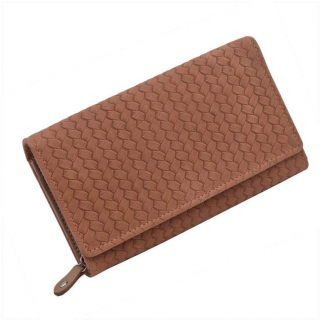 Béžová listová peňaženka pre 15 kariet MERCUCIO koža