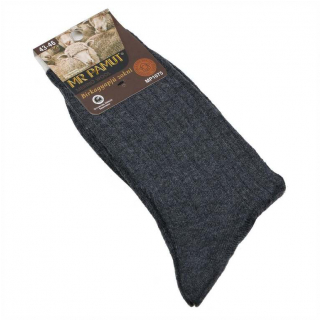 Hrejivé ponožky Mr PAMUT s vlnou šedé tmavé 39-42