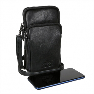 Kožená taška na mobil - na rameno a opasok BRANCO 20x11x6 
