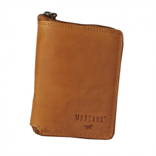 Pánska zipsová peňaženka MUSTANG camel