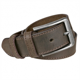 Džínsový pánsky opasok tmavohnedý 