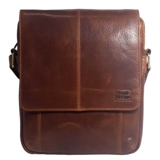 Crossbody taška kožená SendiDesign koňak 23 x 25 