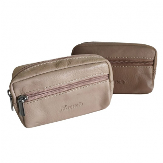 Kľúčenka z teľacej kože MERCUCIO béžová svetlá / tmavšia