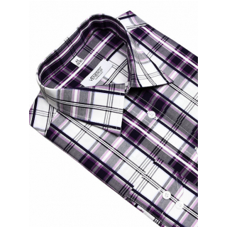 Športová bielo-šedo-fialová košeľa VENERGI rukáv 67 cm