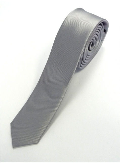 Strieborno-šedá slim kravata 4001-6 - All4Men.sk
