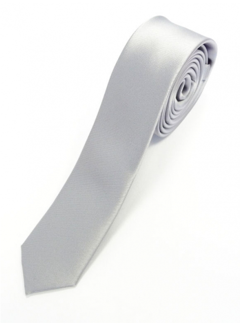Bielo-strieborná slim kravata 4001-12 - All4Men.sk