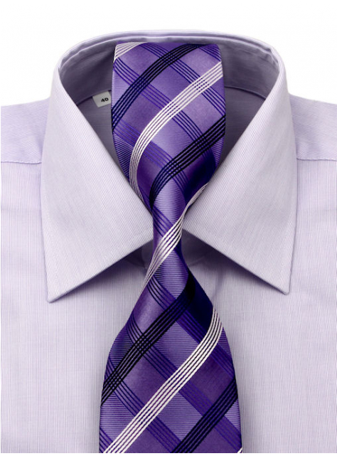 Fialová prúžkovaná kravata 3175 - All4Men.sk