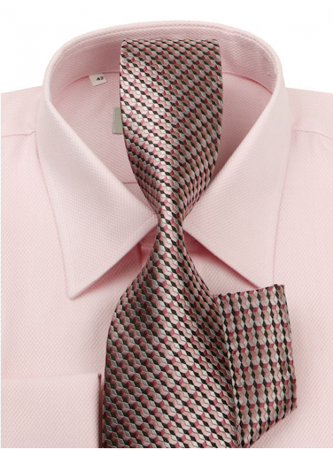 Ružová slim košeľa na manžetové gombíky + doplnky - All4Men.sk
