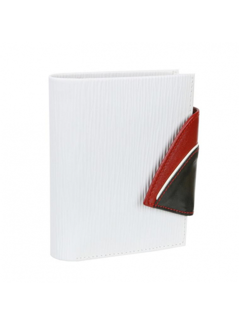 Elegantná dámska peňaženka HAJN, vrúbkovaná koža, bielo-červená - All4Men.sk