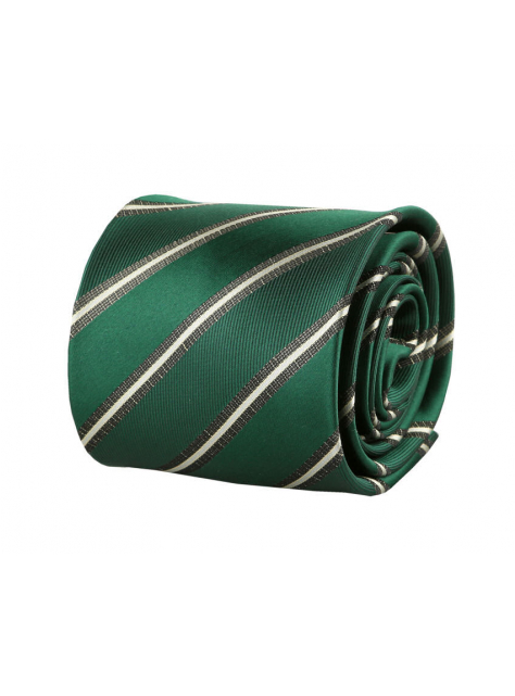 Zeleno-béžová prúžkovaná kravata - All4Men.sk