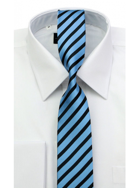 Modrá slim kravata ORSI 6 cm - All4Men.sk