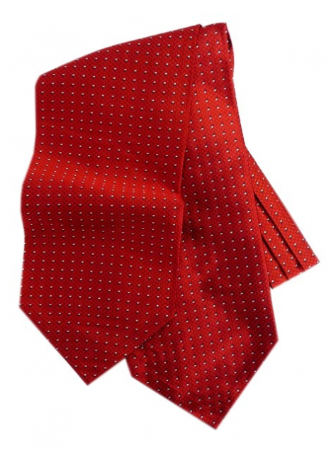 Pánsky kravatový šál červený s malými štvorčekmi - All4Men.sk