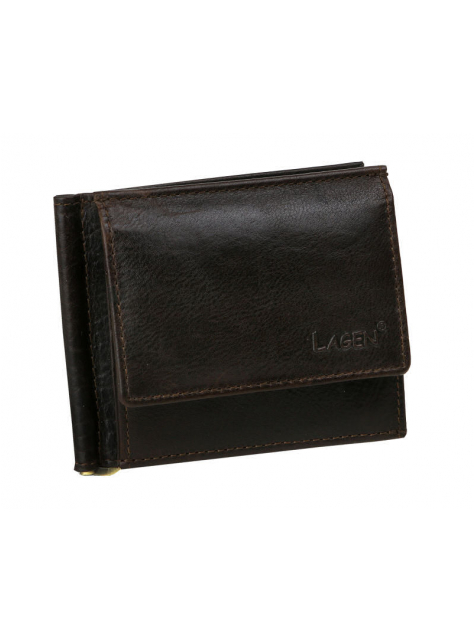 Dolárovka - peňaženka so sponou LAGEN čokoládová - All4Men.sk