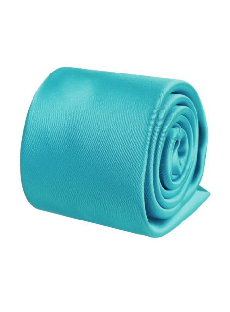 Tyrkysová-akvamarínová saténová kravata  (7 cm) - All4Men.sk