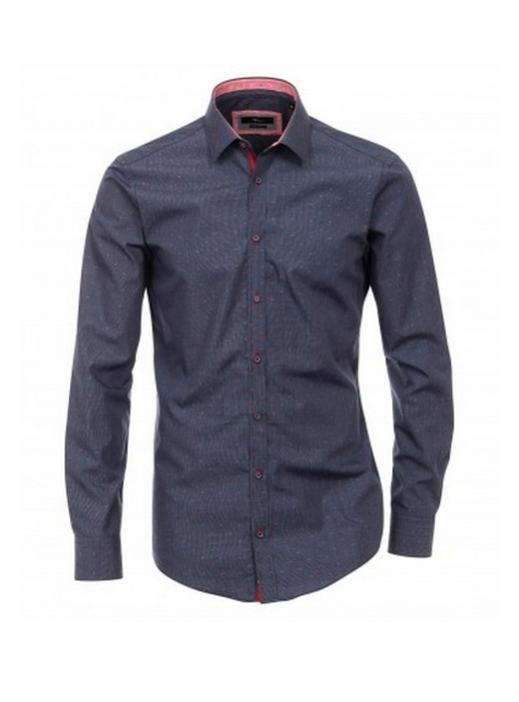 Modro-šedá luxusná biznis košeľa VENTI (super slim) - All4Men.sk