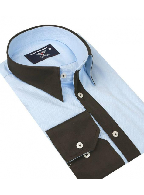 Trendová kombinovaná slim košeľa CAPPON - All4Men.sk