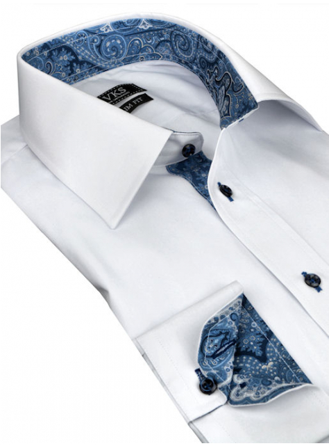 Biela exkluzívna košeľa KLEMON (slim s.) - All4Men.sk