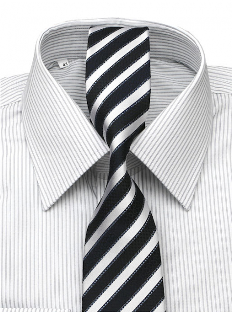 Bielo-čierna exkluzívna V.I.P. hodvábna kravata 1000-40B - All4Men.sk