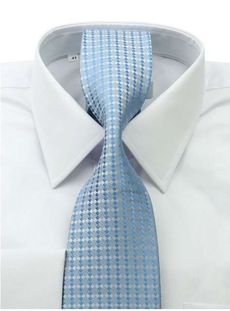 Modro-strieborná kravata s tkaným vzorom 4000-49C - All4Men.sk