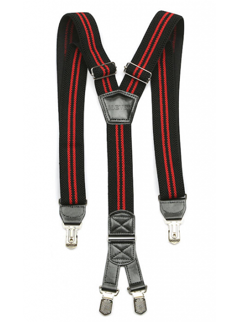 Traky športové unisex - čierno-červené 3,8 cm 40071 - All4Men.sk