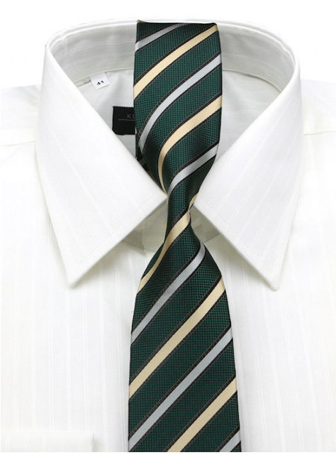 Zelená prúžkovaná slim kravata 4000-88 - All4Men.sk