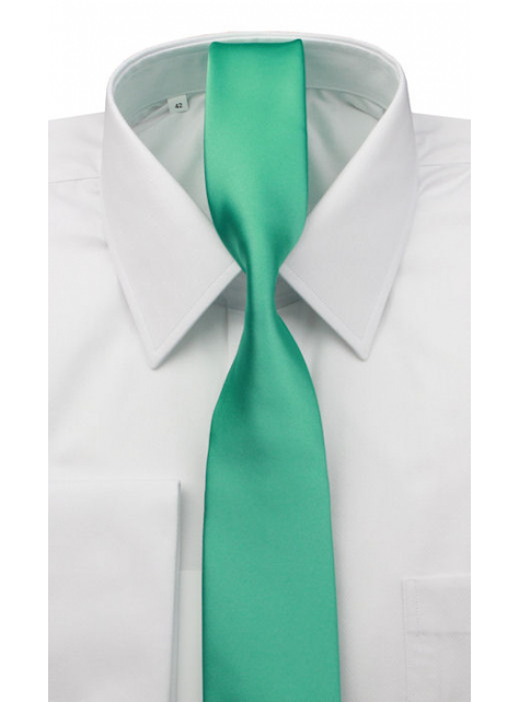 Zelená mentolová saténová kravata (7 cm) - All4Men.sk